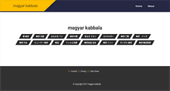 Desktop Screenshot of magyarkabbala.info
